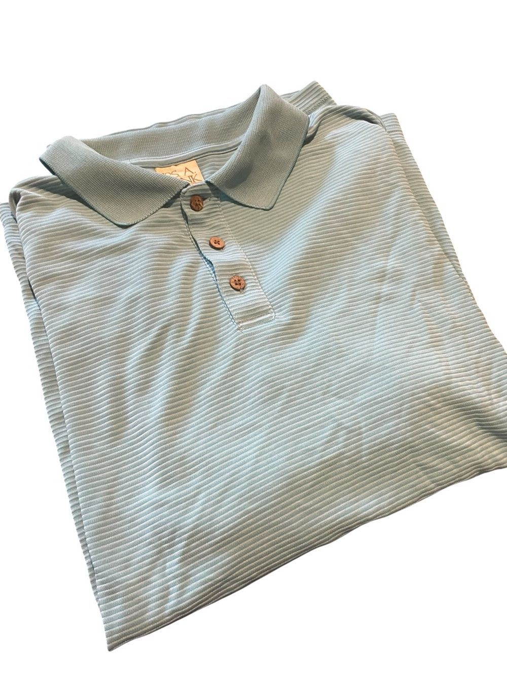 Jos. A Bank size XL Light Blue Ribbed Polo Shirt - Men